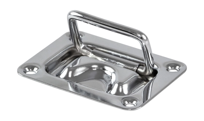 Ручка палубная потайная 76х57 мм нержавеющая сталь (11461)